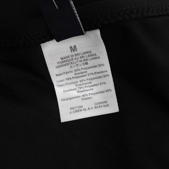 NWT!! J. CREW Factory One Shoulder Ruched Swimsuit One-Piece Solid Black Medium - Picture 14 of 16